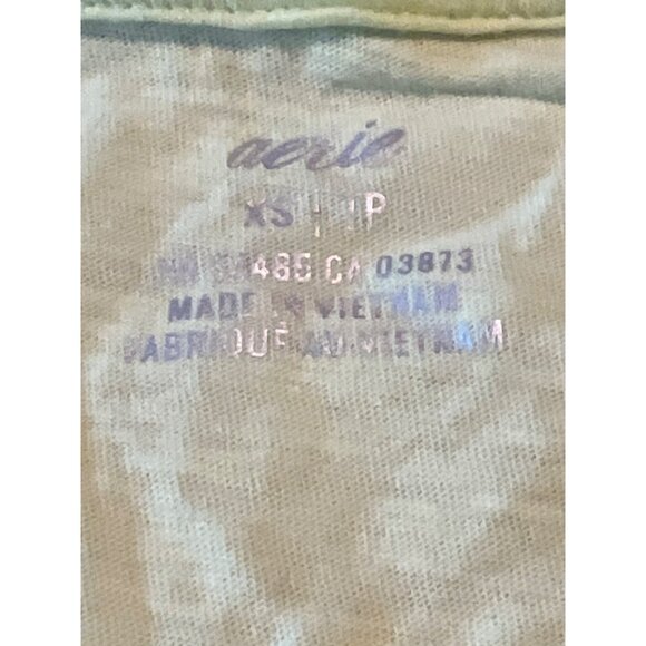 Aerie NWOT boyfriend rope voop tee SIZE XS Green Sleeveless Cotton Top - Picture 6 of 8